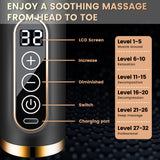 KZED Massage Gun, Massage Gun Deep Tissue Muscle Massage Gun Percussion Massage Gun Massager Gun, 32 Speeds 8 Heads, for Professional Athletes Home Gym Workout Recovery Pain Relief